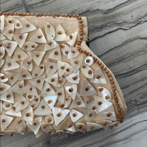 Vintage beaded canvass bag - Picture 4 of 5